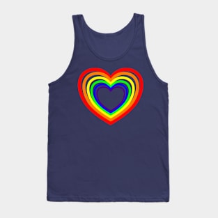 Pride Rainbow LGBT Hearts Tank Top